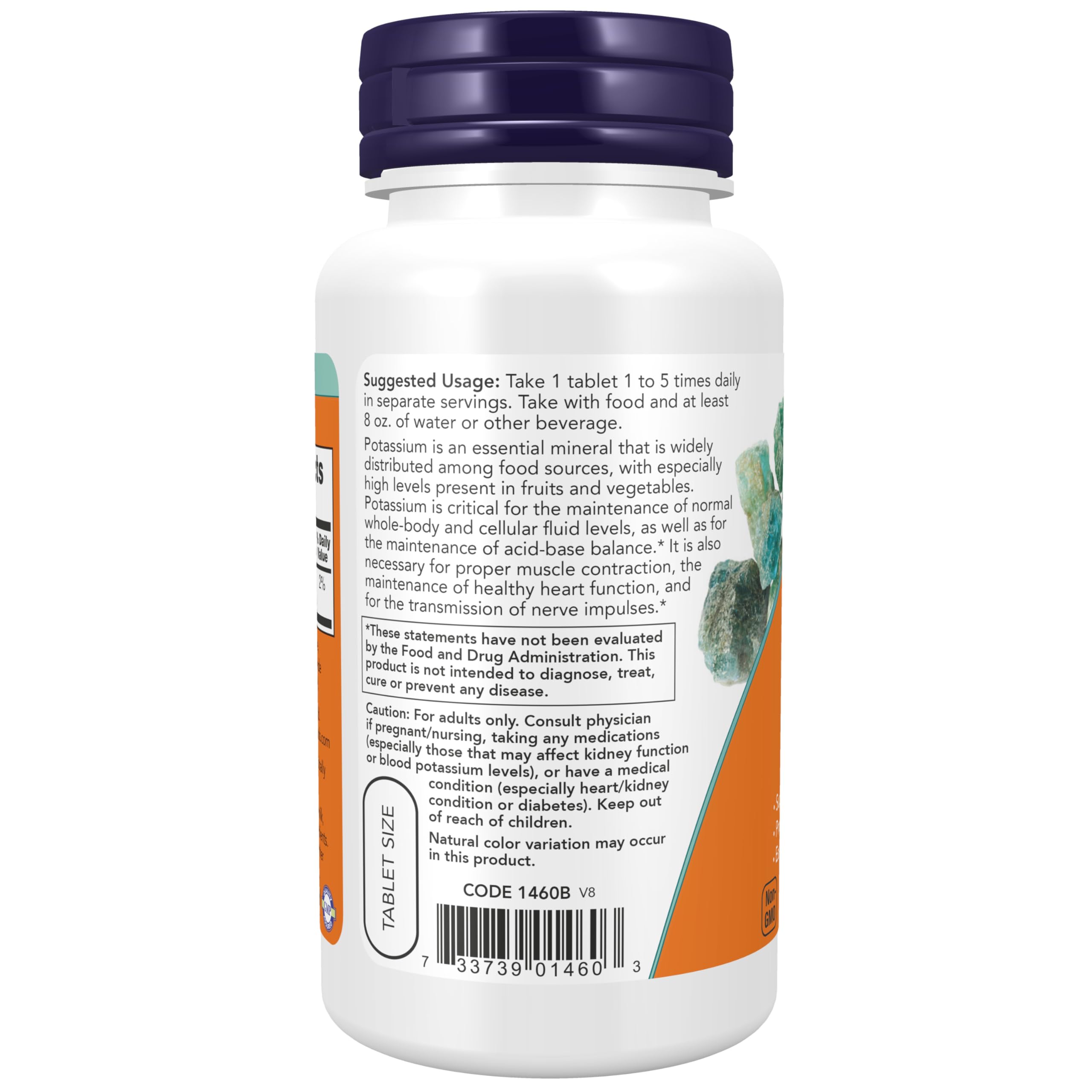 NOW Supplements, Potassium Gluconate 99mg, Easier to Swallow, 100 Tabs — Amazon image 3