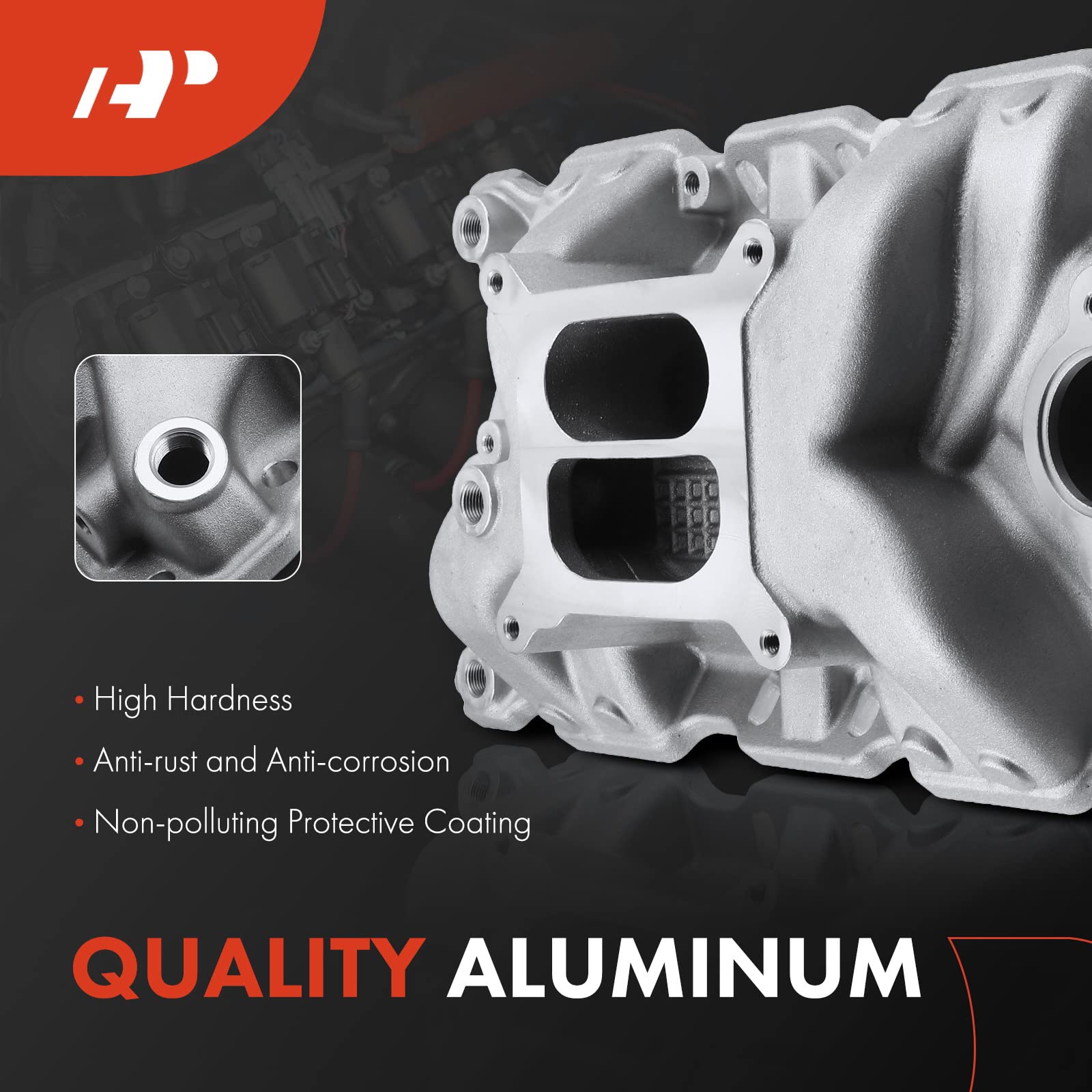 A-Premium Dual Plane High Rise Intake Manifold Compatible with Chevy ...