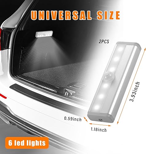 Miniatura 8 de Ziciner 2PCS Motion Activated RV Step Lights, 10 LED Charging Models Movable High Brightness Sensor LED Light Strip, Magnetic Night Light Bar for