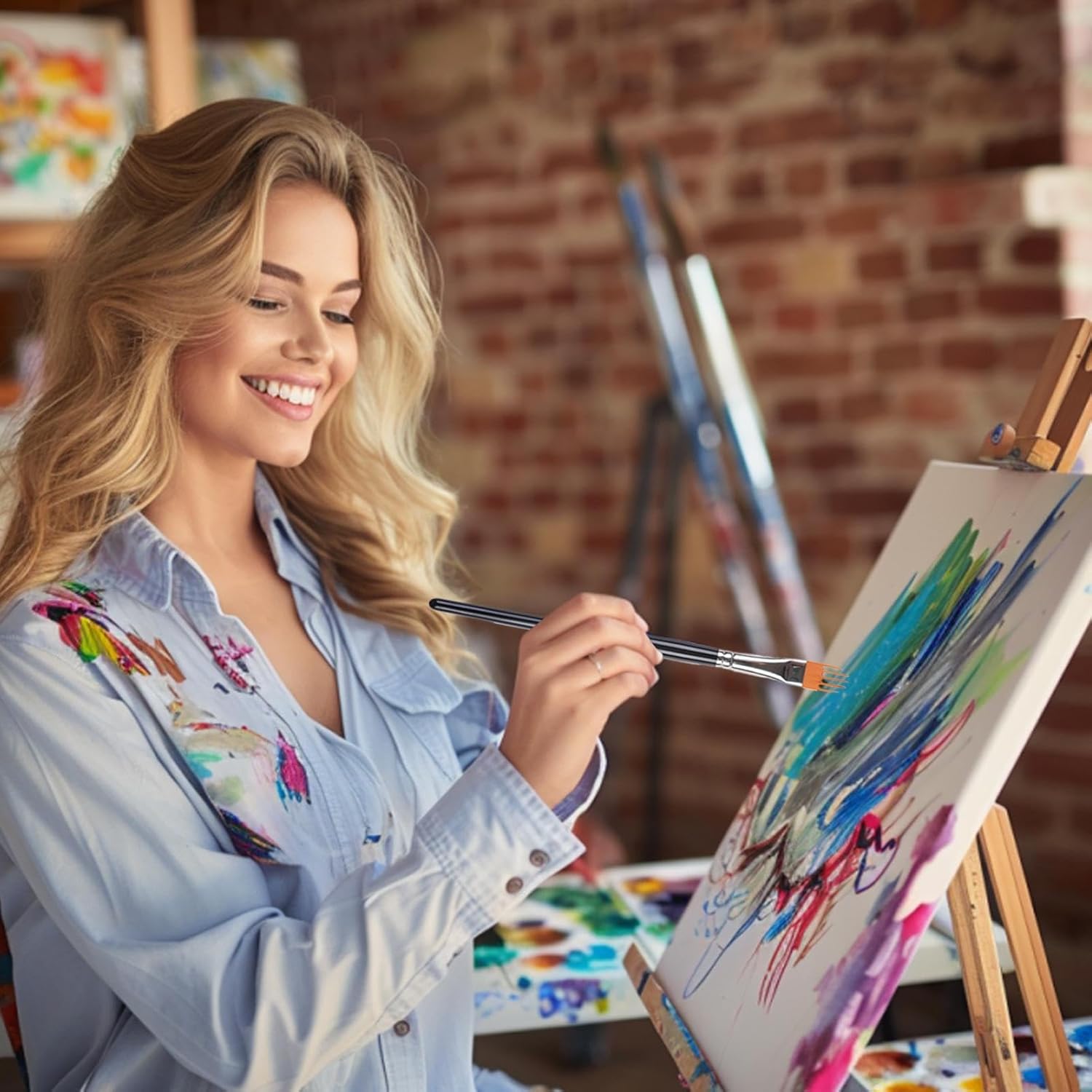 水彩絵の具ブラシ、5本入り水彩コームペイントブラシ|子供用ペイントツール - 大人 子供 初心者 ハロウィン 誕生日 アウトドア ス