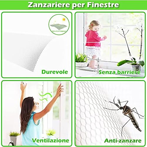 Miniatura 7 de Mosquitera ajustable para ventana, fácil instalación, se adapta a cualquier tamaño más pequeño, mosquitera de malla de insectos para ventanas de