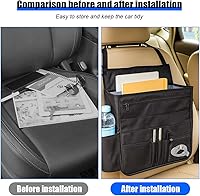 Vista 6 de Car Front Seat Organizer, Multi-Pocket Vehicle Hanging Passenger Back Seat Storage Bag with Adjustable Straps, Automotive Interior Storage