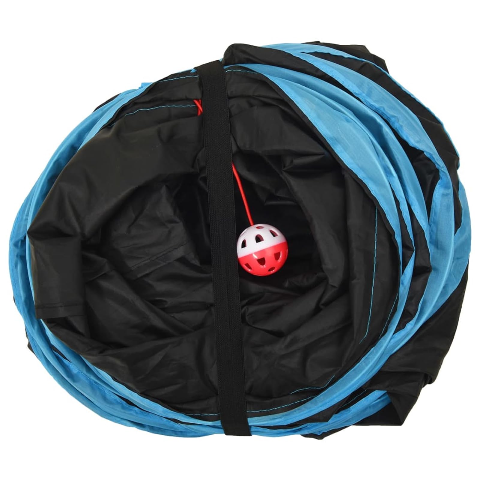 Gecheer Katzentunnel, 3-Wege Spieltunnel mit Guckloch und Knisterpapier 25 cm Polyester und Stahl für Katzen und kleine Haustiere