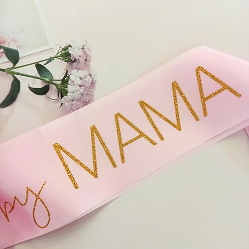 Miniatura 3 de Magnusson's Garden Banda para baby shower, banda de mamá para revelación de género, niño o niña, rosa o azul, decoración para revelar el bebé o