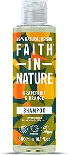 Faith In Nature 300ml Natural Grapefruit & Orange Shampoo, Invigorating, Vegan & Cruelty Free, No SLS or Parabens, For Normal to Oily Hair