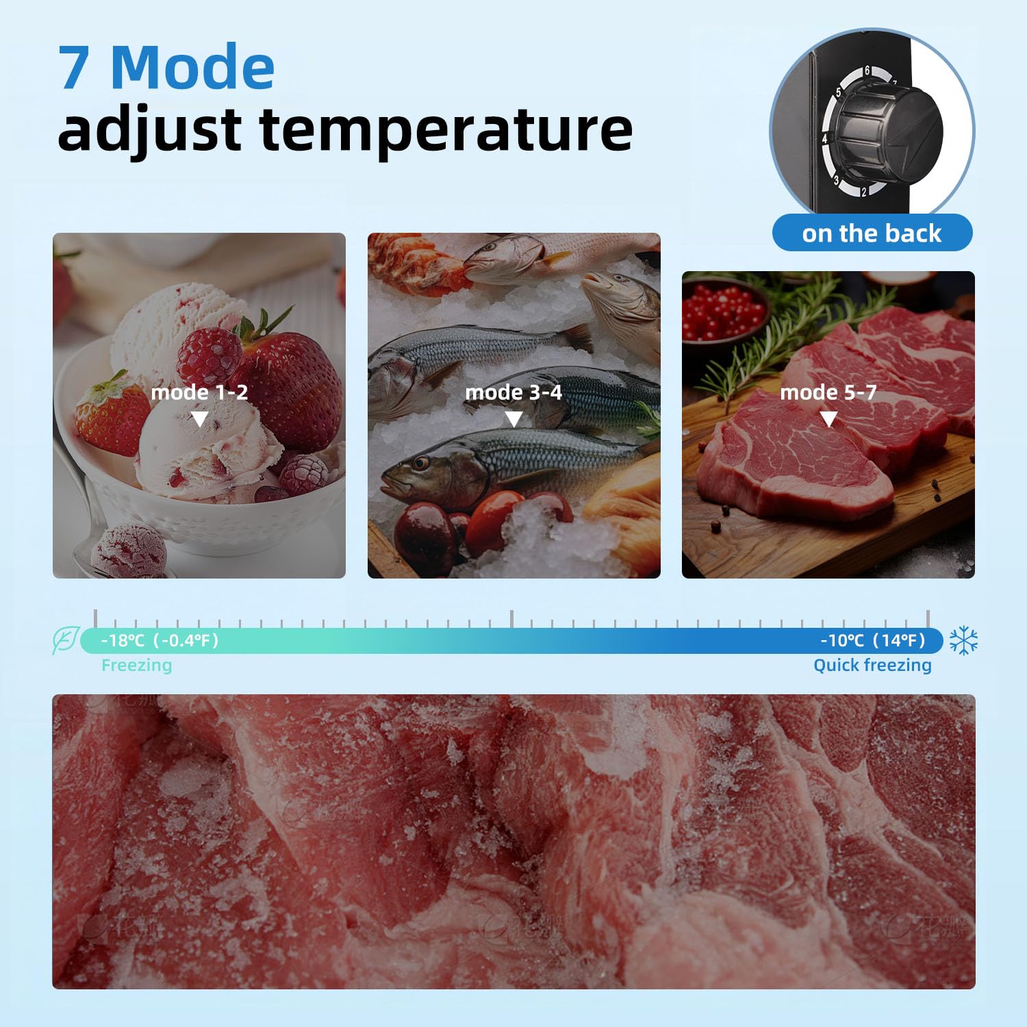 Antarctic Star 35L Upright Ice Cream Storage Unit, Compact Vertical Design with Mechanical Temperature Control, (-10°F to -18°F), Small Capacity Cold Storage for Home/Office/Dormitory Use, 115V/60Hz on Fridge.com