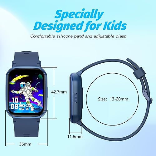 Miniatura 7 de Reloj inteligente para niños y niñas, reloj de seguimiento de actividad física para niños, diales de 1.5 pulgadas, 19 modos deportivos, monitor de