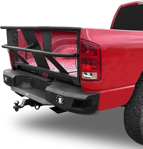 Miniatura 5 de Hooke Road Ram 2500 Parachoques delantero y trasero de ancho completo con placa de cabrestante para Dodge Ram 2500 3500 2003 2004 2005 Combo de