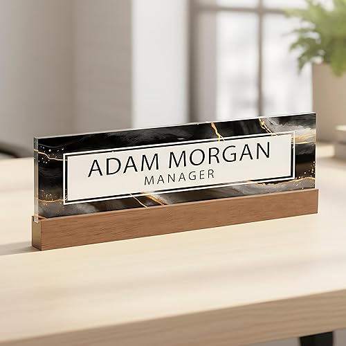 Miniatura 24 de ARTBLOX | Placas de nombre personalizadas para escritorio, decoración de oficina ideal para hombres y mujeres, placa de nombre de escritorio de