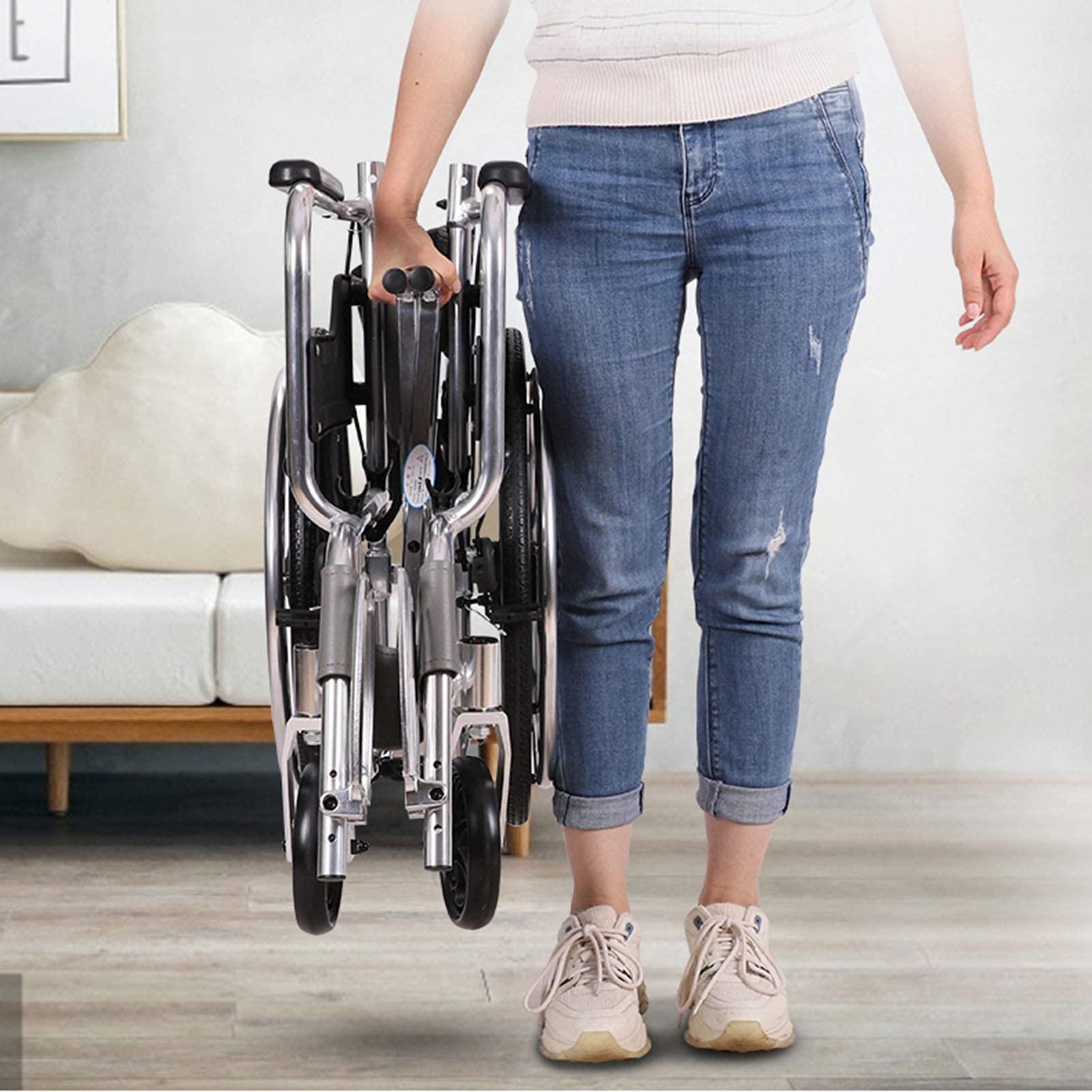 Buy Wheelchairs Folding Lightweight Self Propelled Wheelchair with