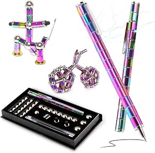 [Upgraded] Fidget Pen, Decompression Magnetic Metal Pen, Multifunctional Deformable Magnet Writing Pen, Eliminate Pressure Fidget Toy Gift for Kids or Friends