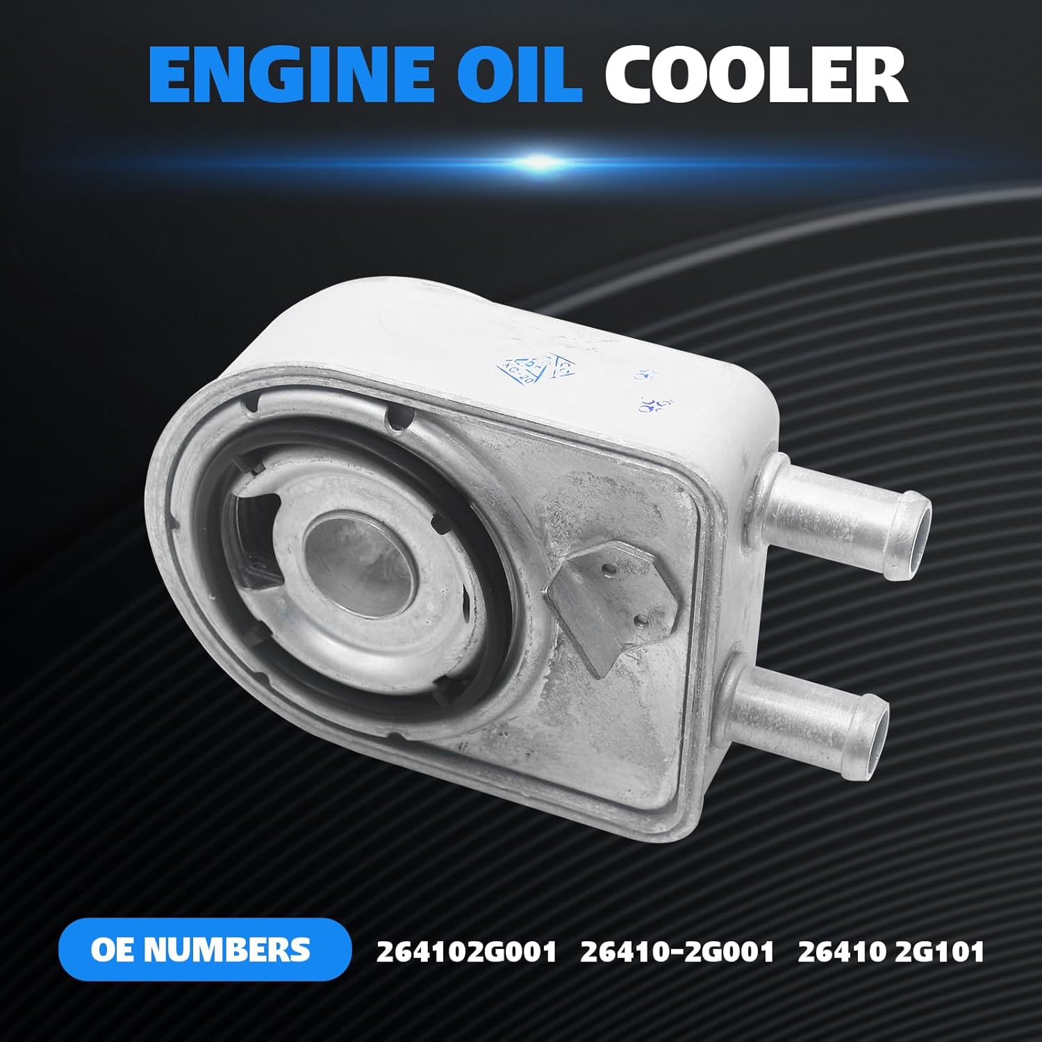 264102G001 Engine Oil Cooler for HYUNDAI SANTA FE 2018-2020 KIA OPTIMA SORENTO SPORTAGE 2016-2020 GENESIS G70 2019 Replace 26410-2G001