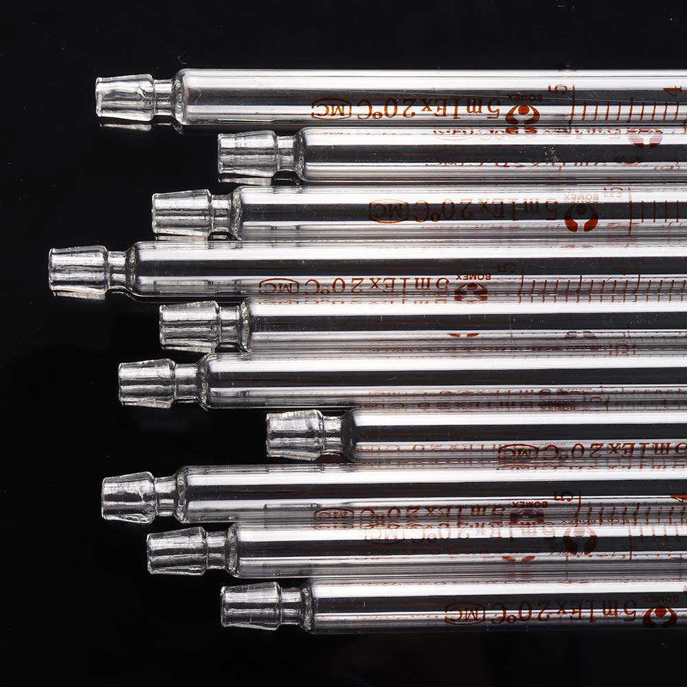 VIDOO 10 Unids/Lote 1/2/5/10Ml Cabeza De Plástico Pipeta De Vidrio Graduado con Escala- 10Ml