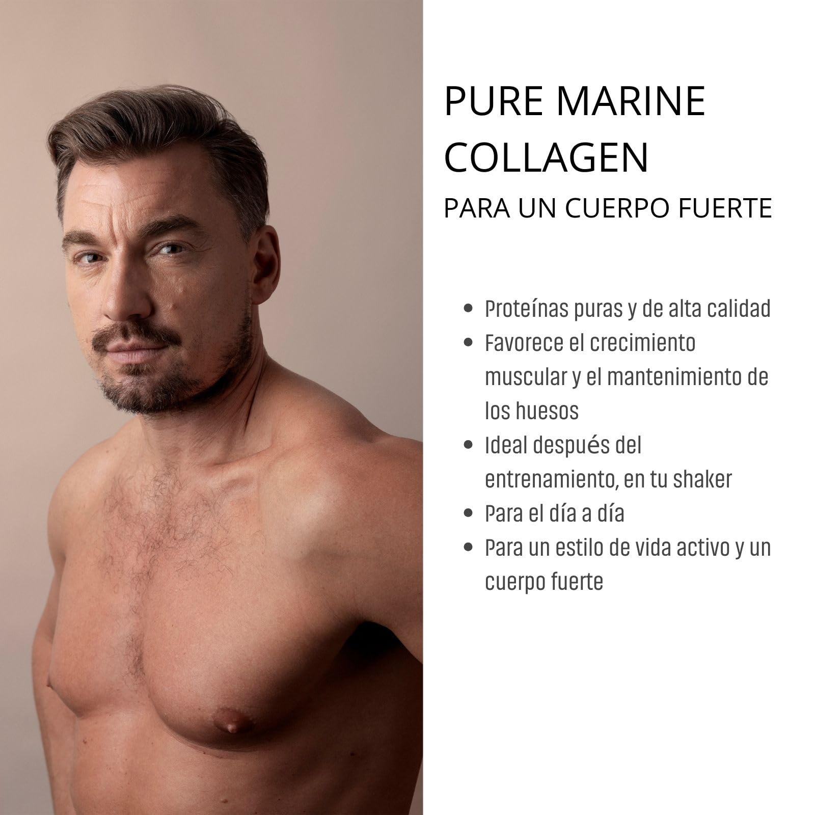 Seagarden Polvo de Colágeno Marino Puro 100% Noruego - Colágeno Hidrolizado Tipo I de Bacalao Ártico Salvaje, Para Piel, Cabello, Uñas, Tendones, Músculos - 300 g (2 Meses, Sin Sabor)