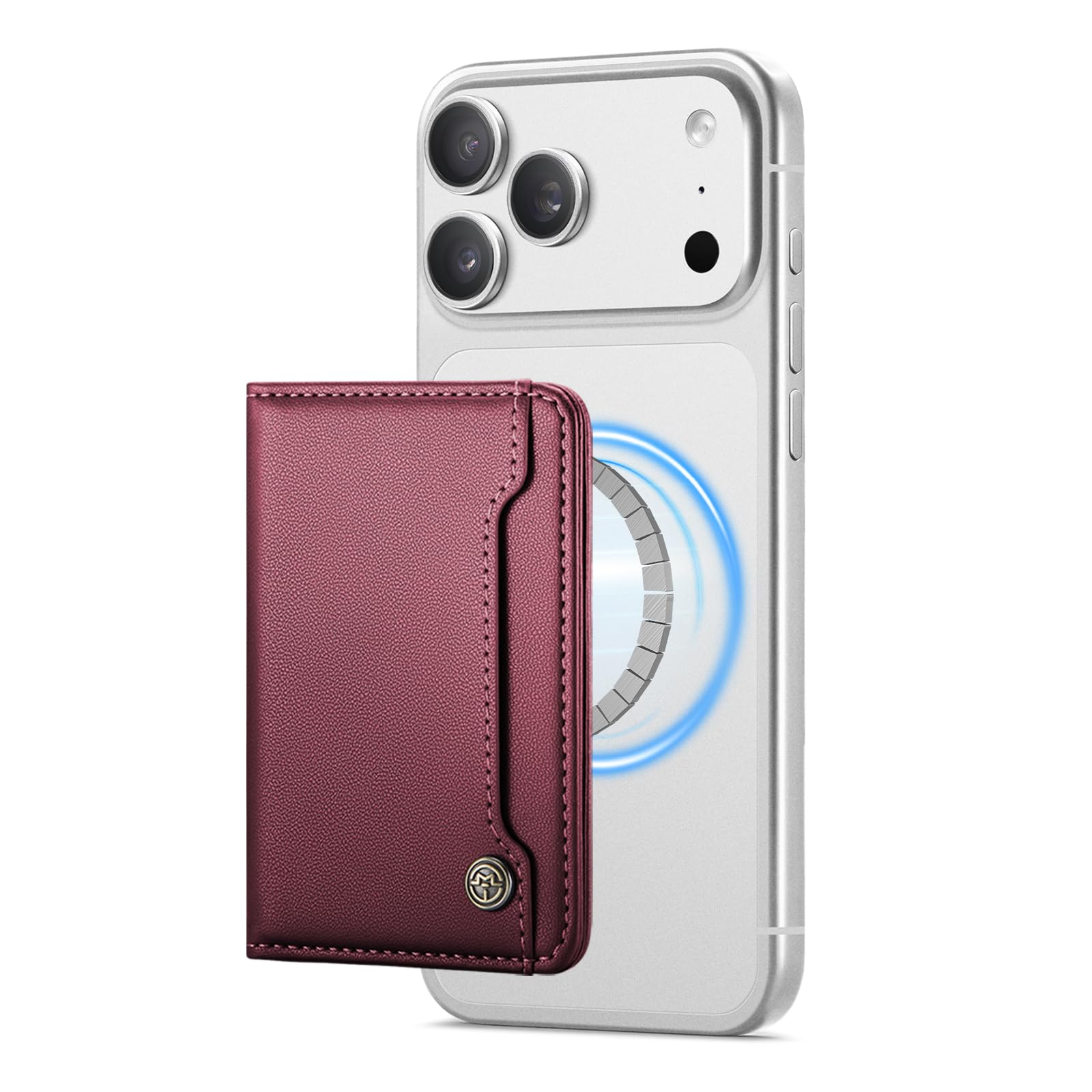 Vinich for Magsafe Wallet Magnetic RFID Blocking Card Holder Compatible with MagSafe Phones and Cases, Strong Magnet Minimalist Phone Wallet for iPhone 17/16/15/14/13/12/Pro/Max/Plus, Wine Red-image-41