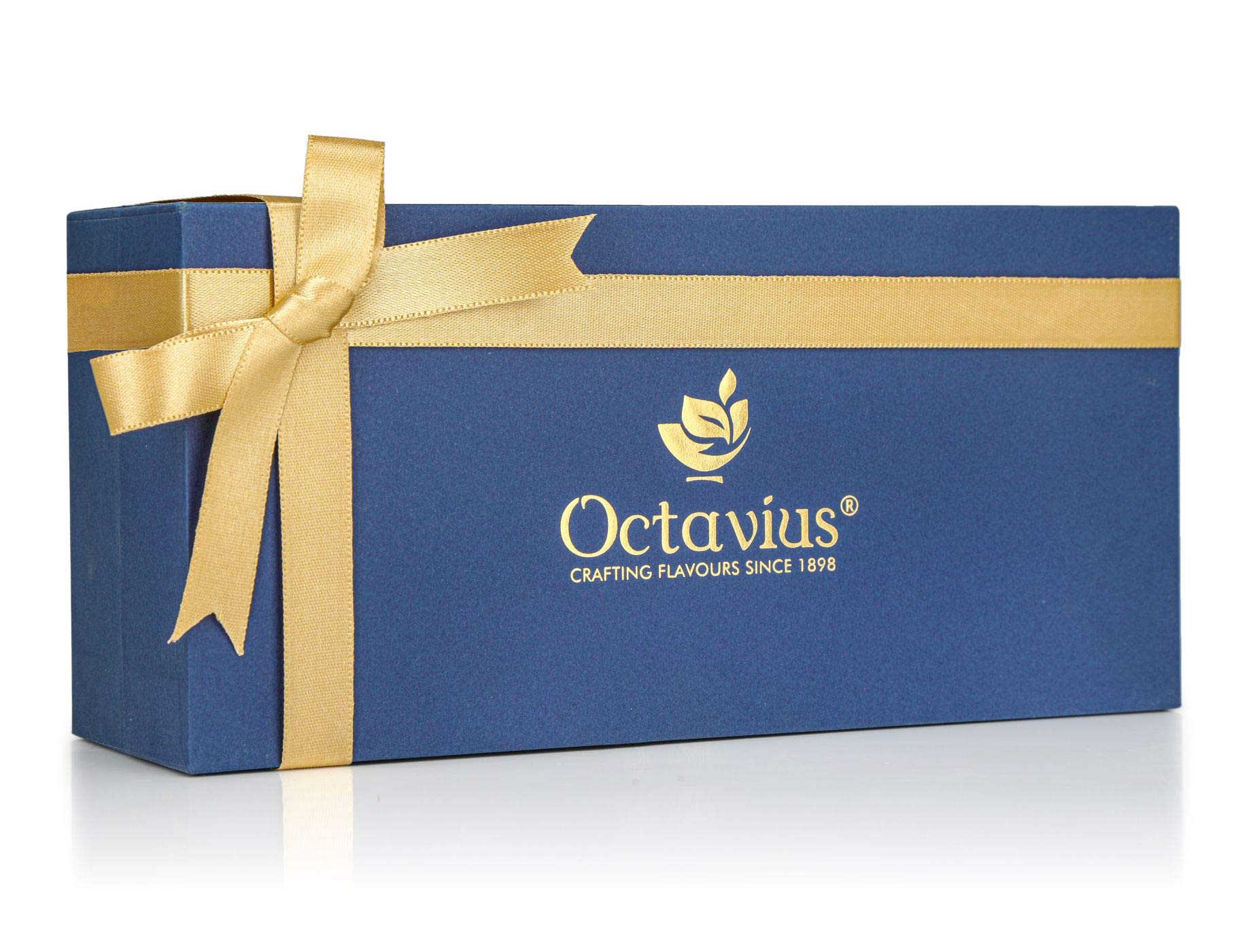 Octavius Tea Treasure | Festive Edition Teas | 4 Assorted Loose Leaf Green Tea Infusions | Packed in Charming Cork-Lid Glass Vials | Premium Christmas Gift Hamper | Tea Gift Set For Tea Lovers 1