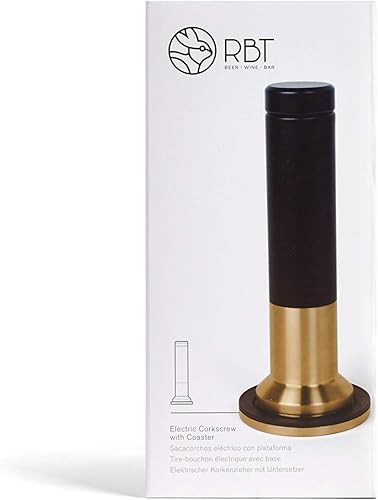 Miniatura 11 de RBT Sacacorchos eléctrico Abridor de vino (negrodorado) 10.25 x 4 x 4 pulgadas
