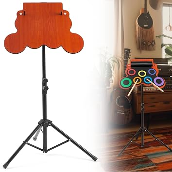 Adjustable Drum Pad Stand, Universal 7-pad Roll-up Electronic Drum Kit Stand with Height 23 to 47 Inches for Kids Adults