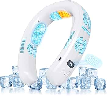 （新品同様）TVTネッククーラー ・2024年夏新型・3段階風量＆冷感調節 Amazon | 【2025年夏新モデル ネッククーラー】 AVCITY 首掛け扇風機