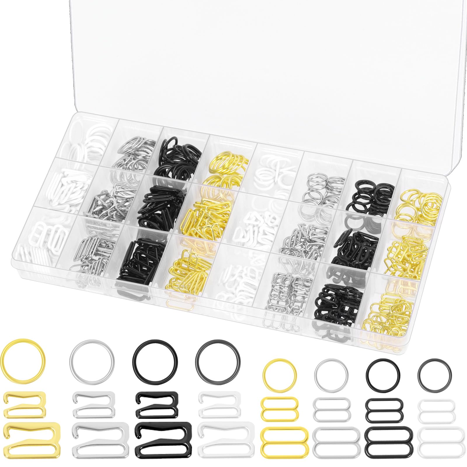 Keadic Bra Strap Hooks,480pcs Unterwäsche Kit - Badeanzug BH