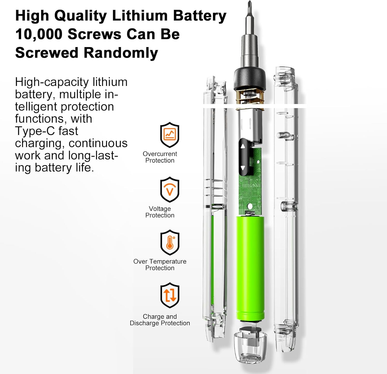 Irfora Multifunction Electric Screwdriver, Small Portable Cordless Power Screwdriver Set, Type-C Reable Electric Screwdriver Set with 68 Precision Bits, Electric ing Set for Phone Lap