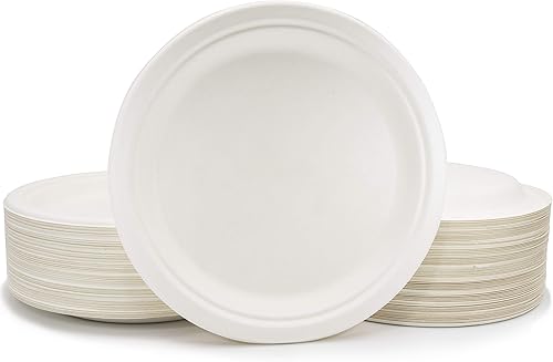 Upper Midland Products Sistema disponible compostable de los platos 250Ct, 7 en placas de papel resistentes, placa de papel amistosa estupenda de