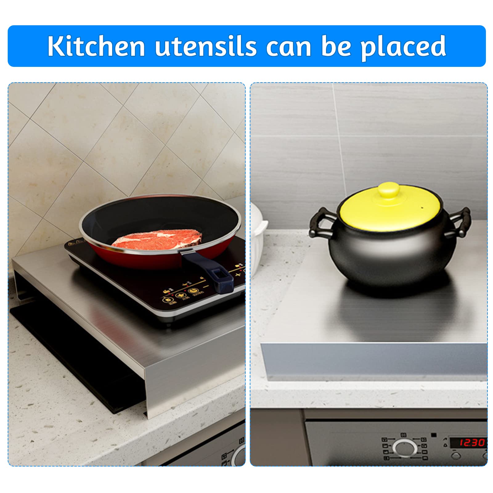 ERINGOGO Gasherd Halterung Quadratisch - Stabler Gusseisen Rost Für Töpfe & Woks