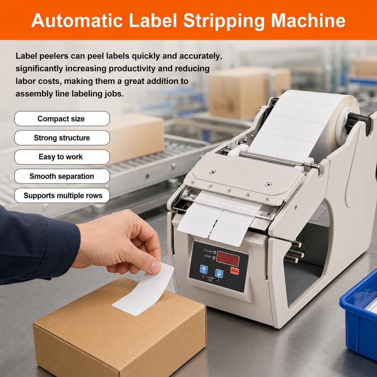 Distributeur automatique d'étiquettes avec affichage numérique