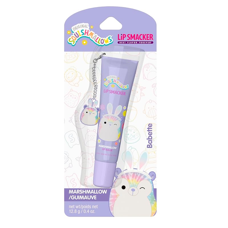 Lip Smacker Squishmallows Babette Bálsamo Labial com Sabor e Fragrância de Marshmallow e Pingente