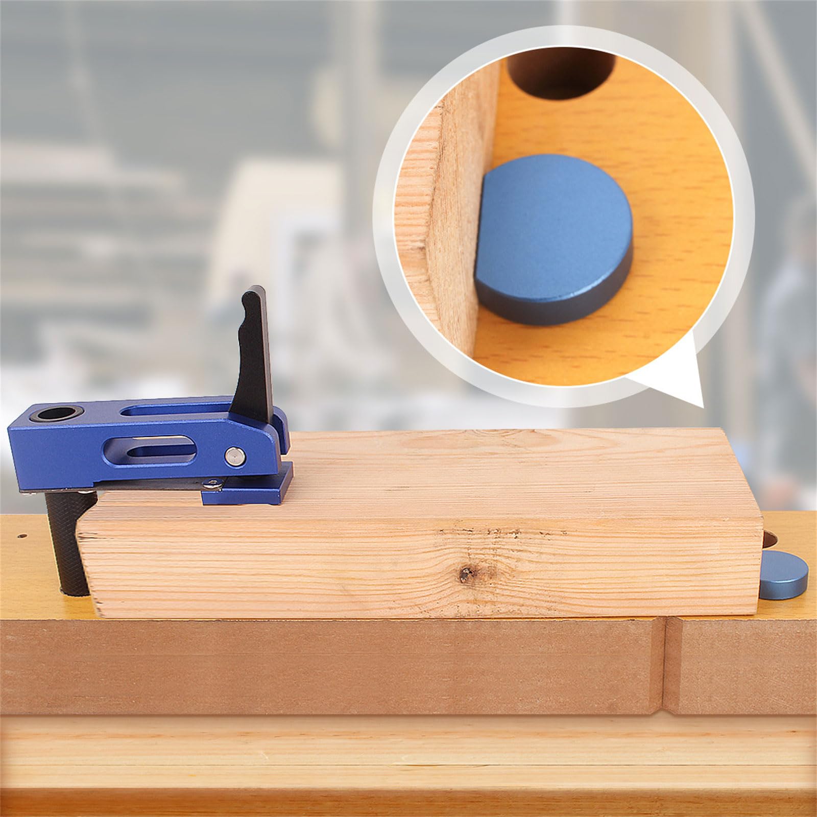 ohohulo Benches Woodworking Tool 20mm Desktop Quick Acting Hold Down Clamp Adjustable Fast Fixed Clip Aluminum