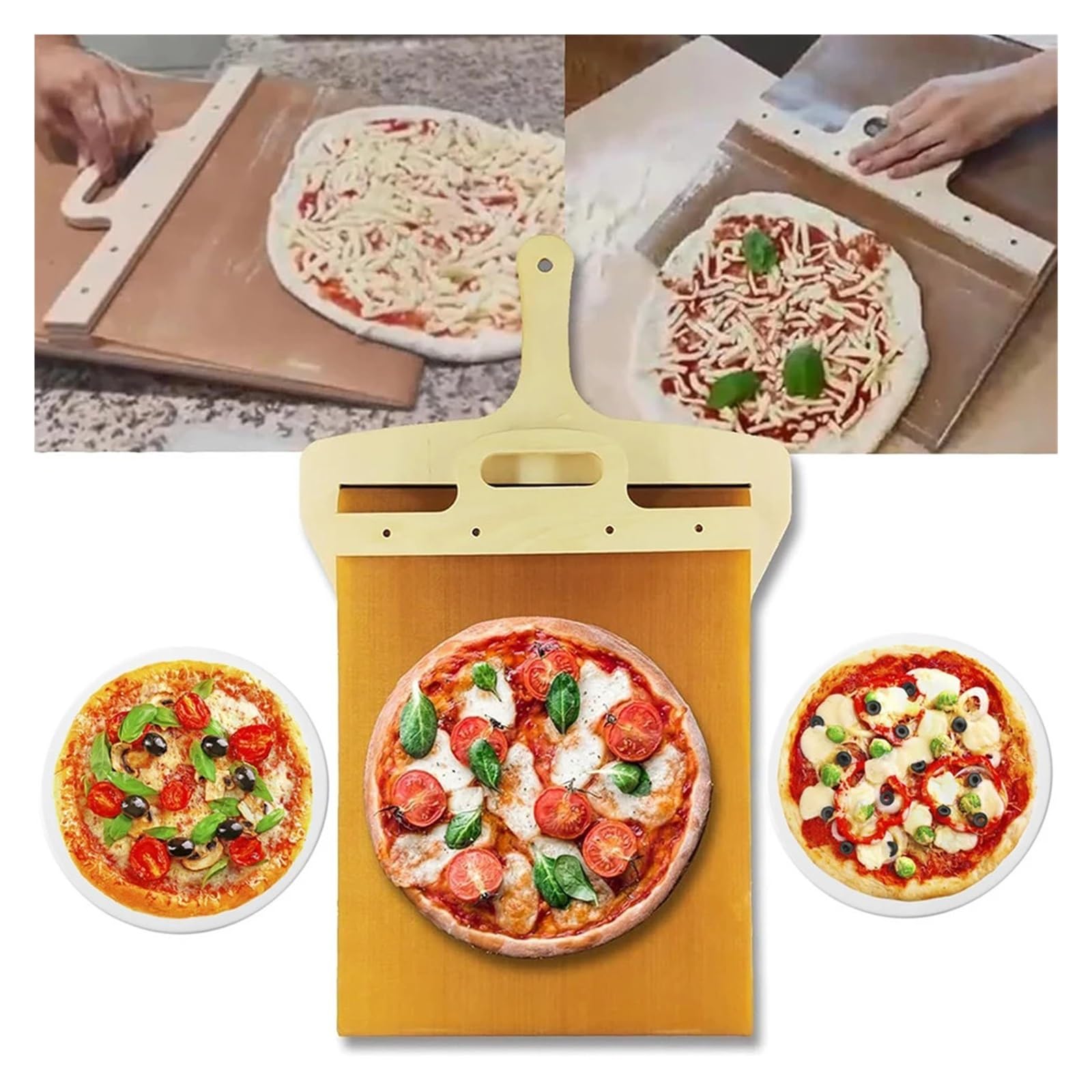 1 Stück, kompatibel mit tragbaren, verschiebbaren Pizzaschaufeln, Teigschabern, Antihaft-Spateln und hitzebeständigen Tüchern(55x30cm A)