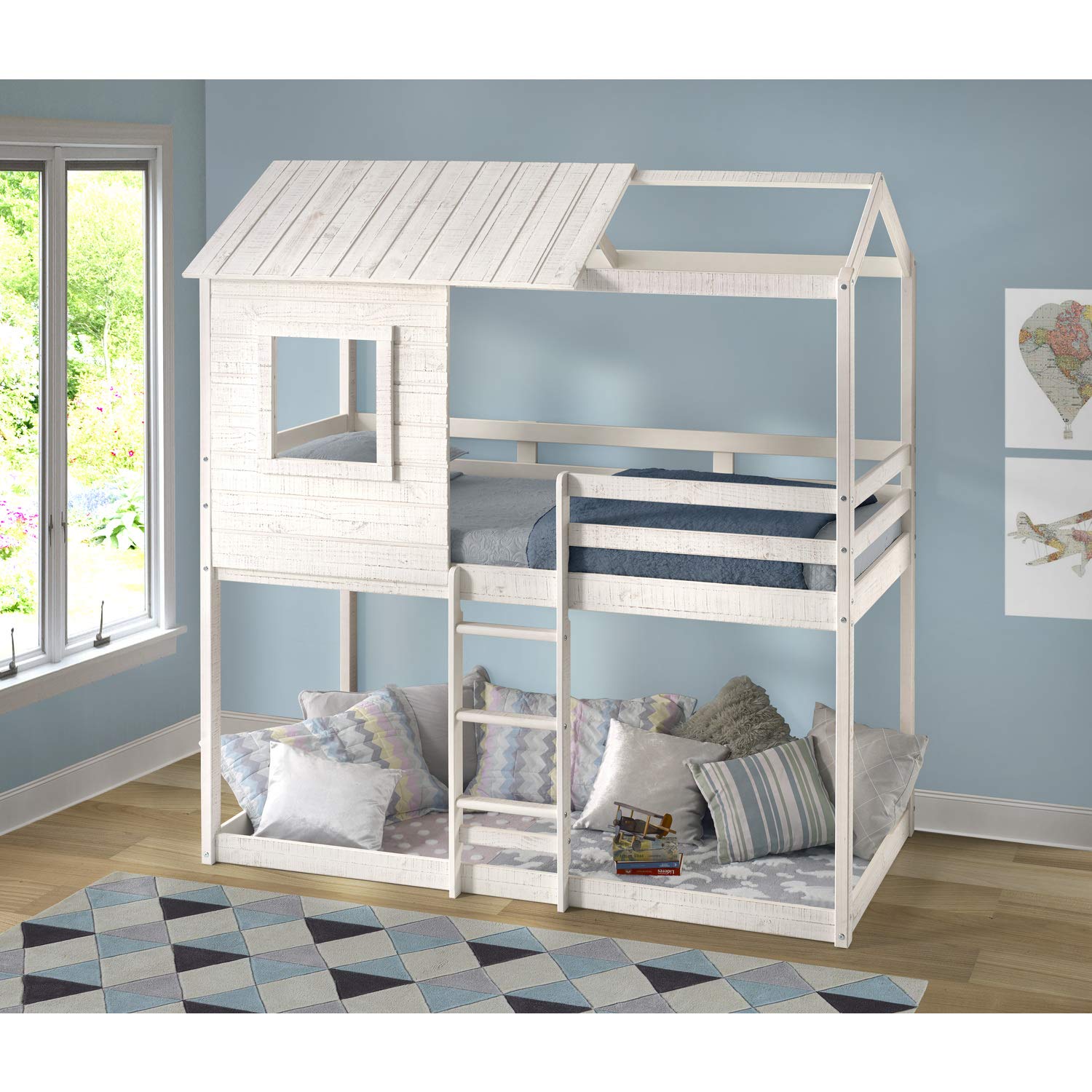 Buy Naomi Home Deer Blind House Bunk Bed Twin Over Twin Bunk Bed for