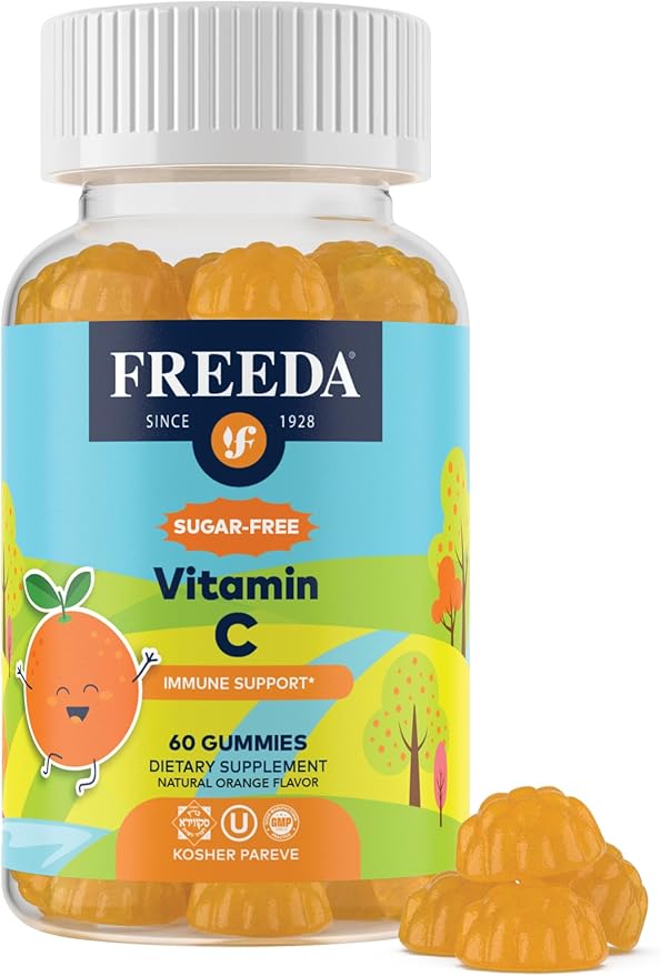 FREEDA Vitamin C Kids Vitamin C Gummies Kids Sugar Free VIT C Gummy Chewable for