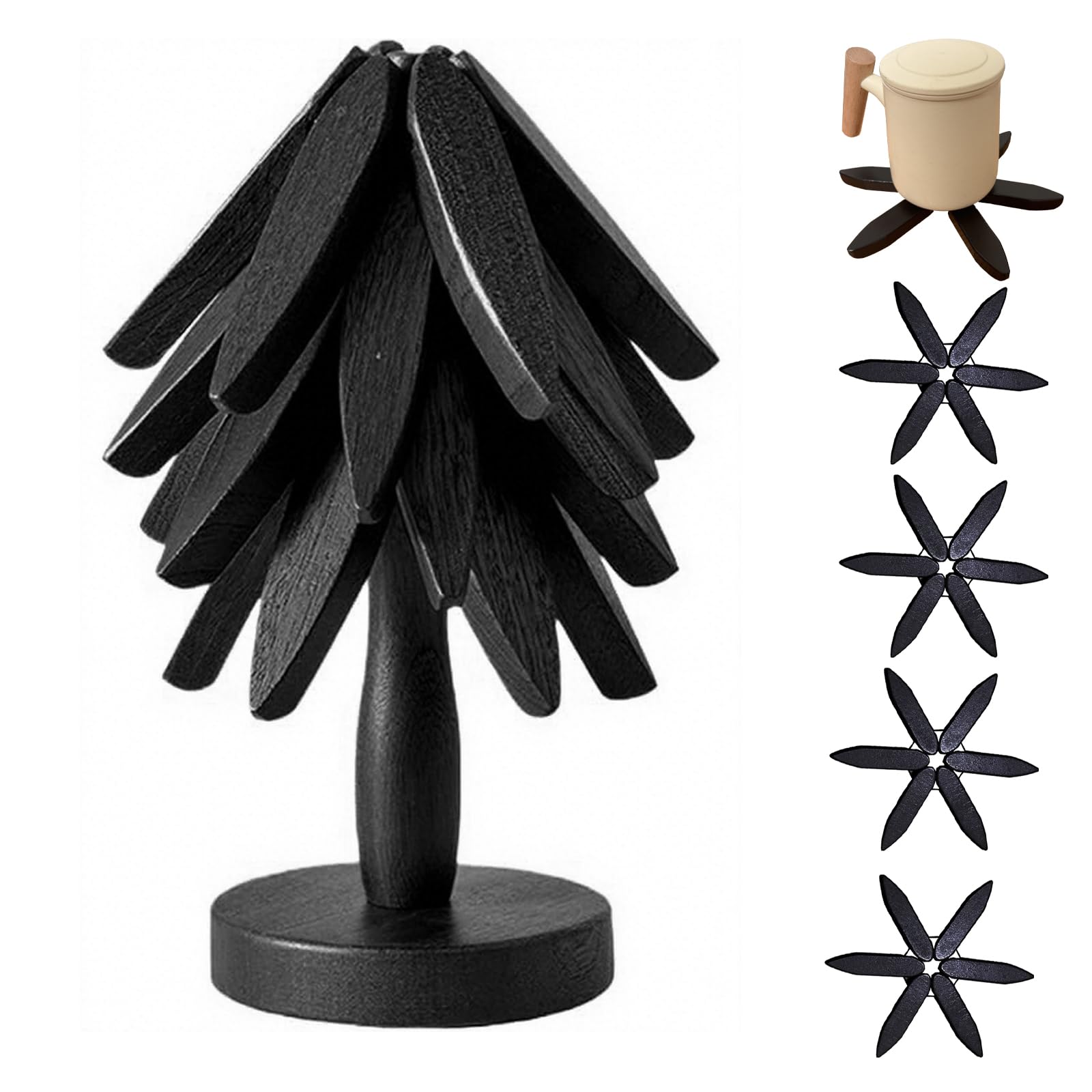 QIYLQE Wooden Trivet Set