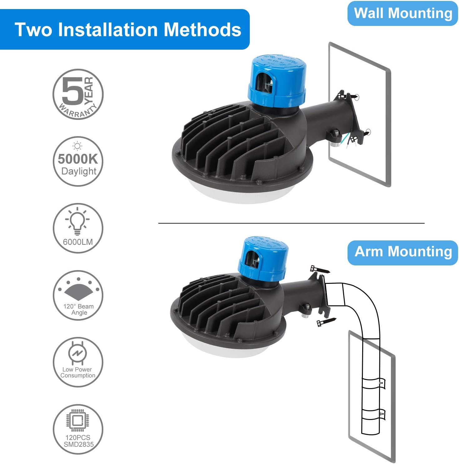 Hоt Dеаlѕ Minyuco LED Barn Light ,Dusk to Dawn Area Light with Photocell ,50W LED Yard Light 6500LM 5000K Daylight,300W MH/HPS Replacement,5-Year Warranty IP66 Waterproof for Garden, Garage