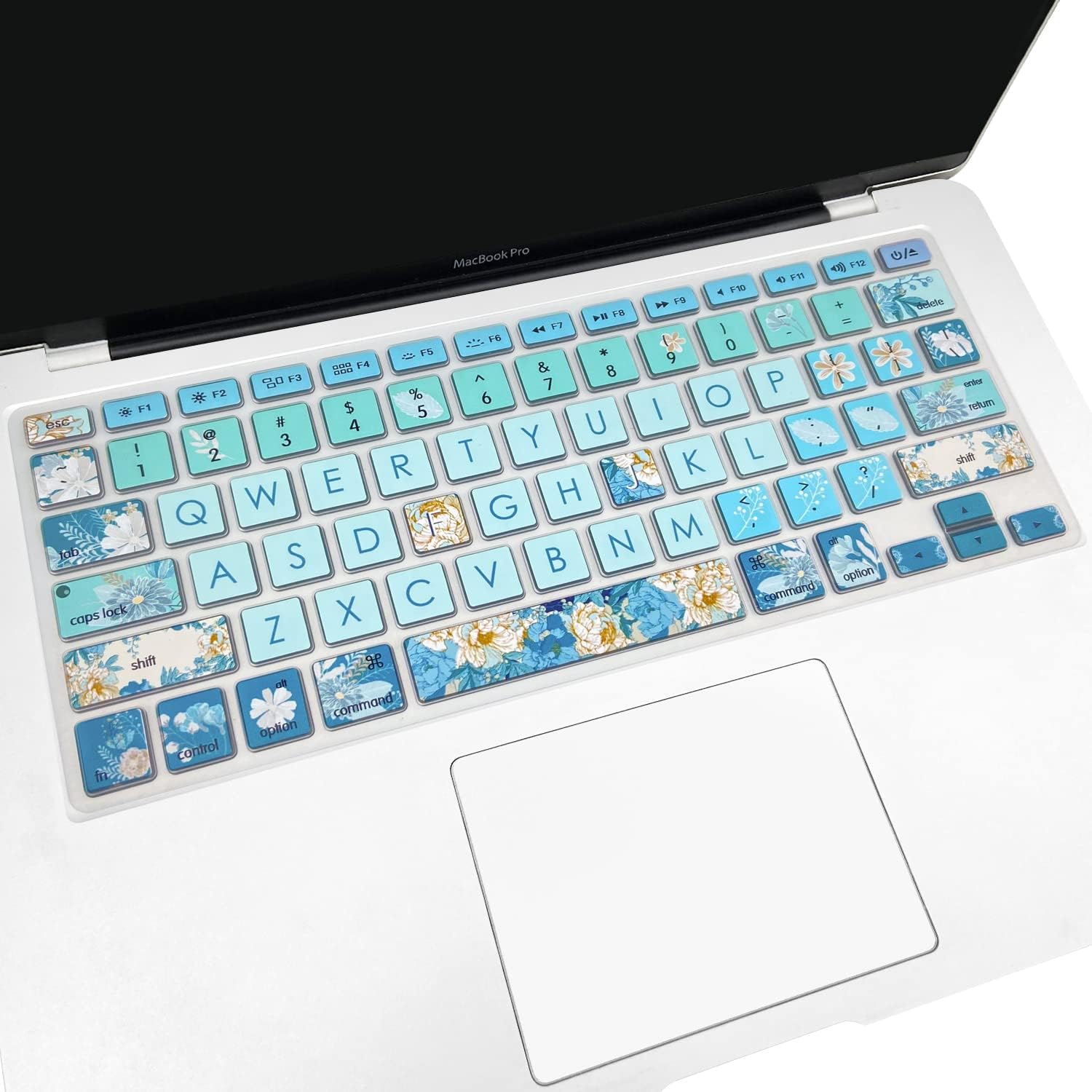 Silicone Keyboard Cover Skin for Old MacBook Air 13.3 inch (A1466/A1369) and MacBook Pro 13.3''/15''/17'' (A1278/A1425/A1502/A1286/A1297),Peony