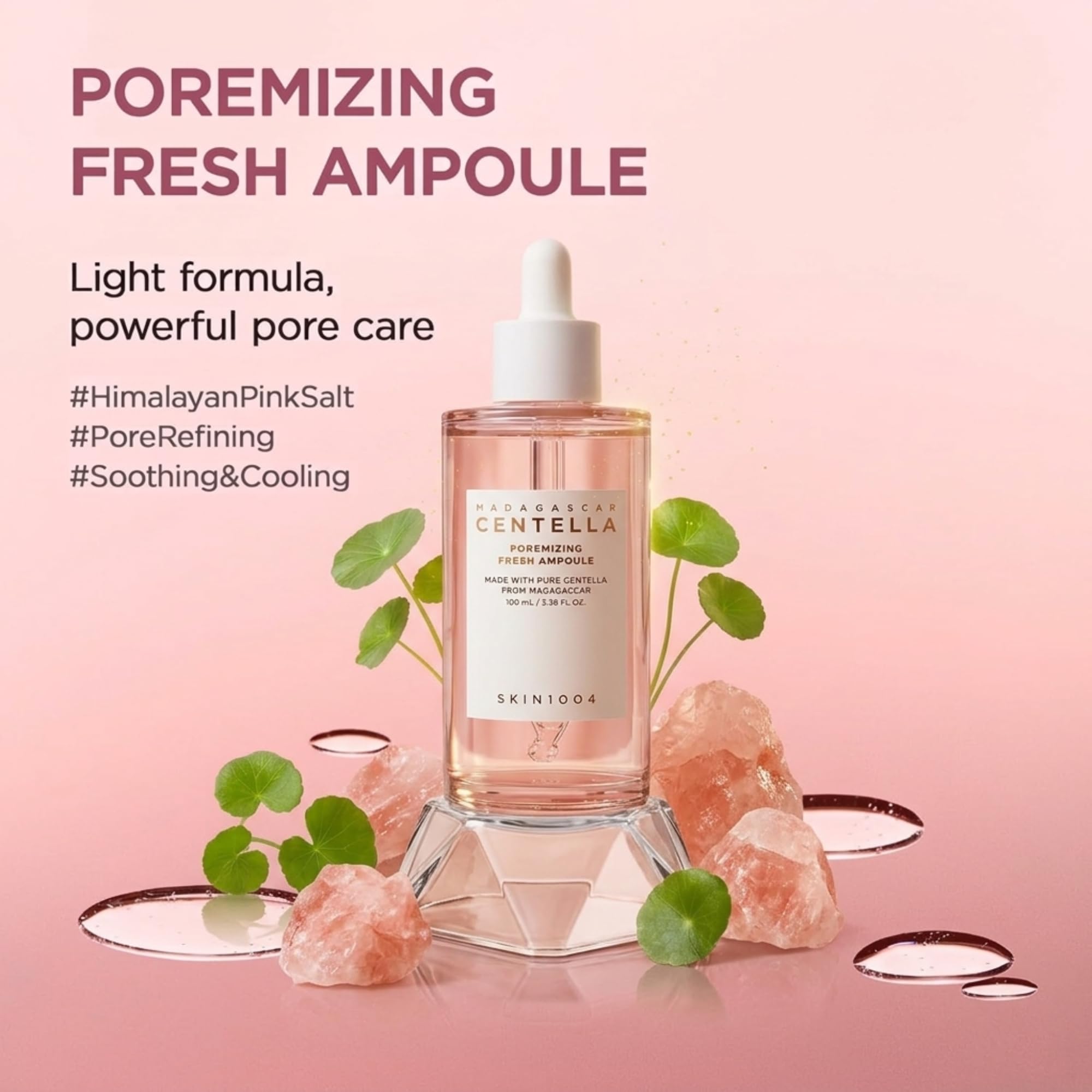 SKIN1004 Routine Skincare Coréenne Anti Pores – Poremizing Cleansing Foam + Centella Ampoule 100ml + Light Gel Cream – Nettoyant Visage + Sérum Centella Asiatica + Crème Hydratante