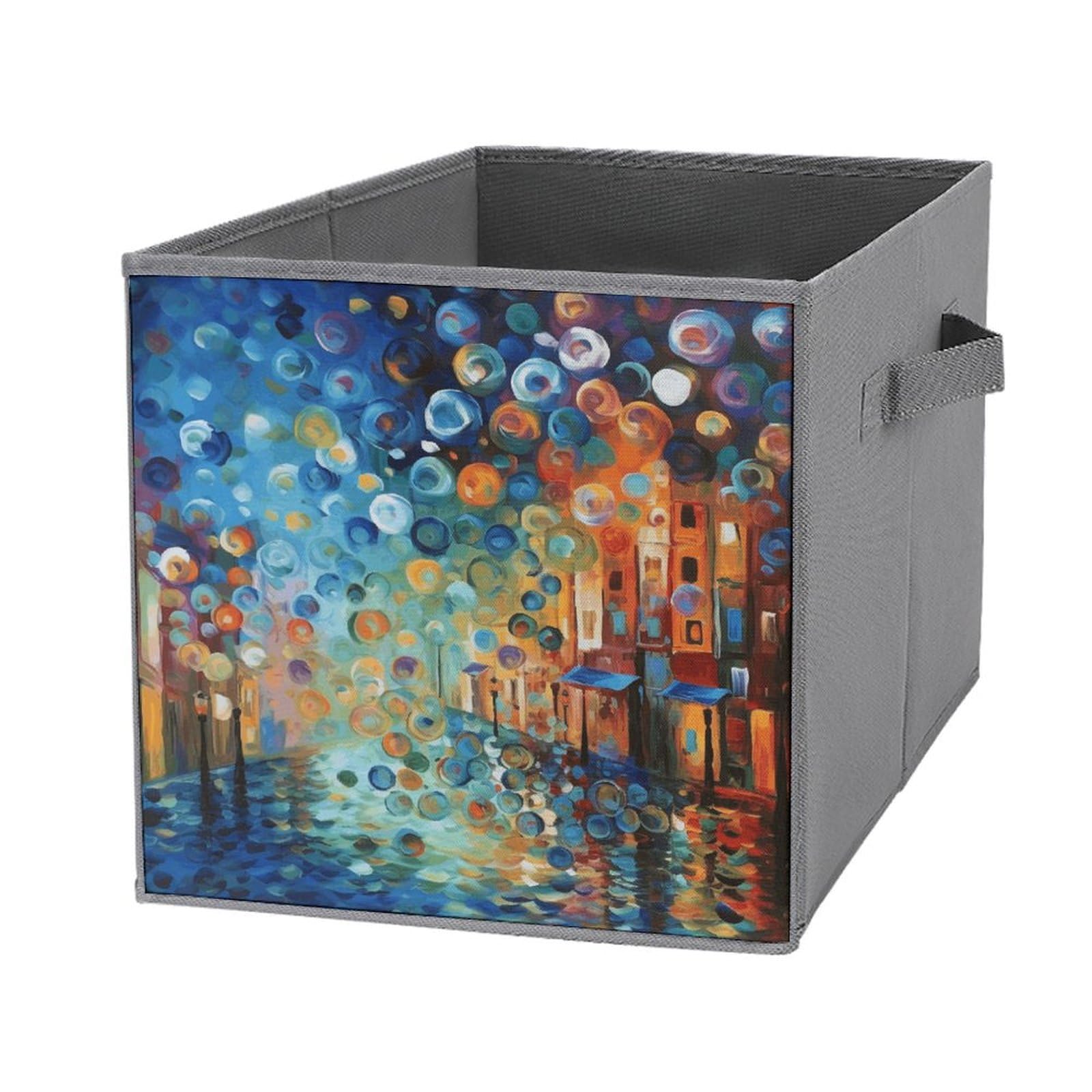 Cubes de rangement pliables imprimés boîte de stockage textile pour armoire