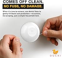 Vista 3 de Ducki Protector de parachoques de pared para puerta, protector de parada autoadhesivo que evita daños y ruido para el mango de la perilla