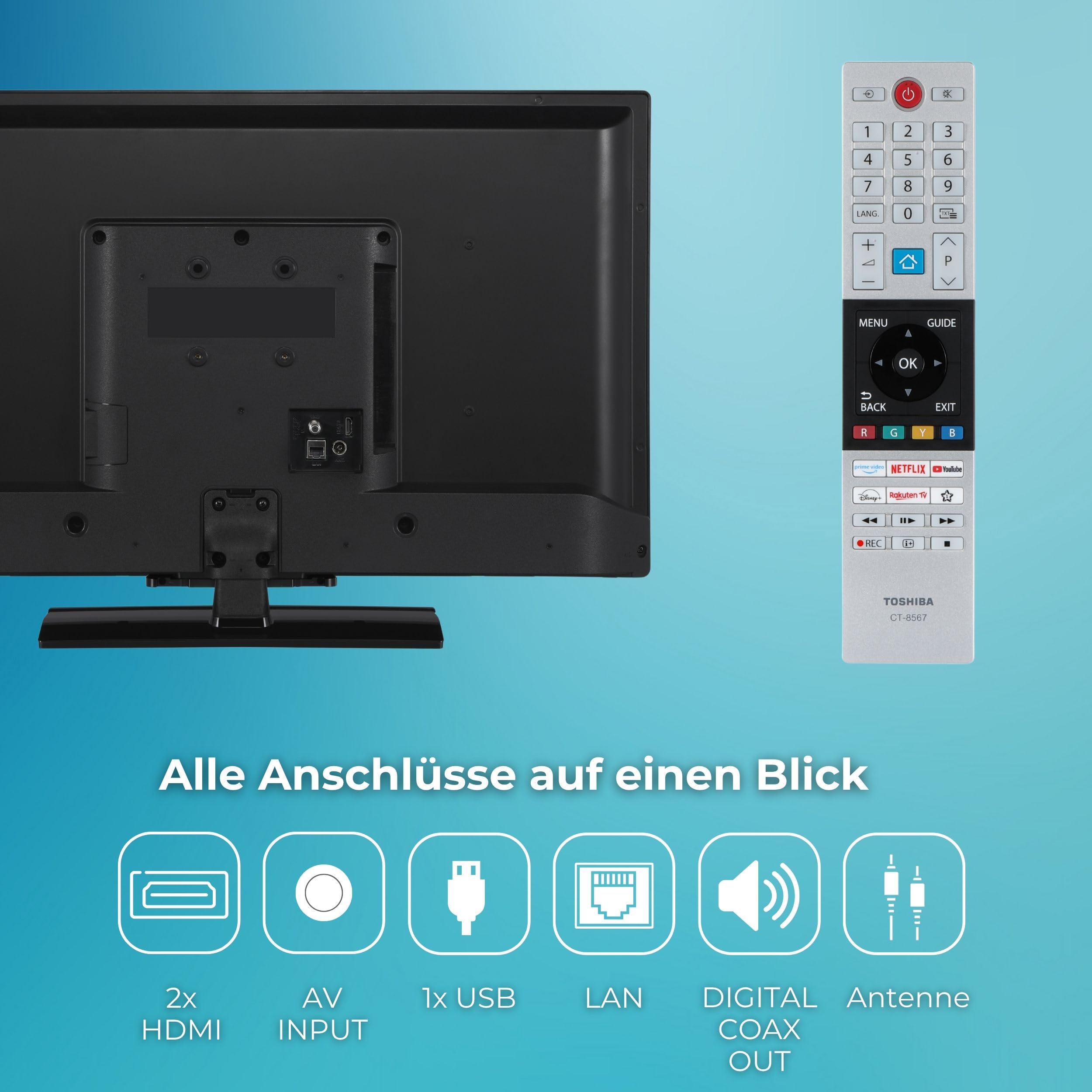Toshiba 32LV3E63DA - 80 cm (32") Diagonalklasse LV3E Series LCD-TV mit LED-Hintergrundbeleuchtung