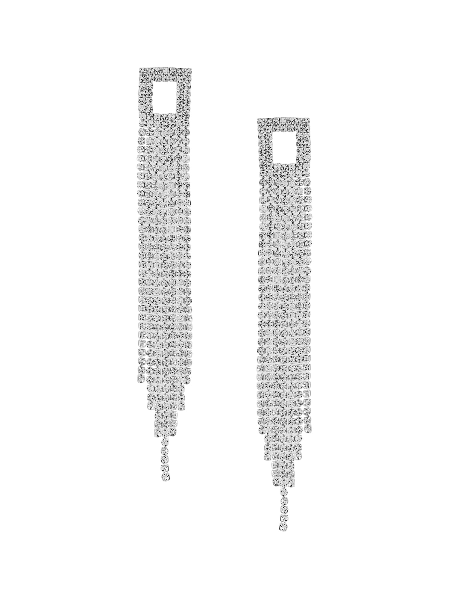 Crystal Danglers Earrings for Women | Silver Earrings for Girls | Fashion Women Earrings | Long Chain Dangler Earrings | Birthday Gift For Girls Anniversary Gift for Wife