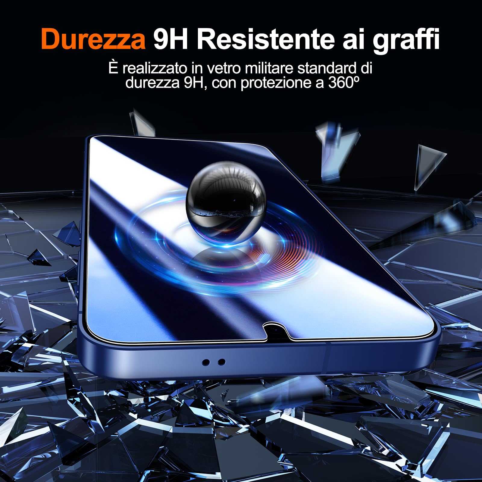 UniqueMe per Samsung Galaxy S25 Plus Pellicola Protettiva - 2 Pezzi Pellicola Vetro Temperato per Samsung S25 Plus e 2 Pezzi Protezione Fotocamera, Resistente ai Graffi, Bubble Proof