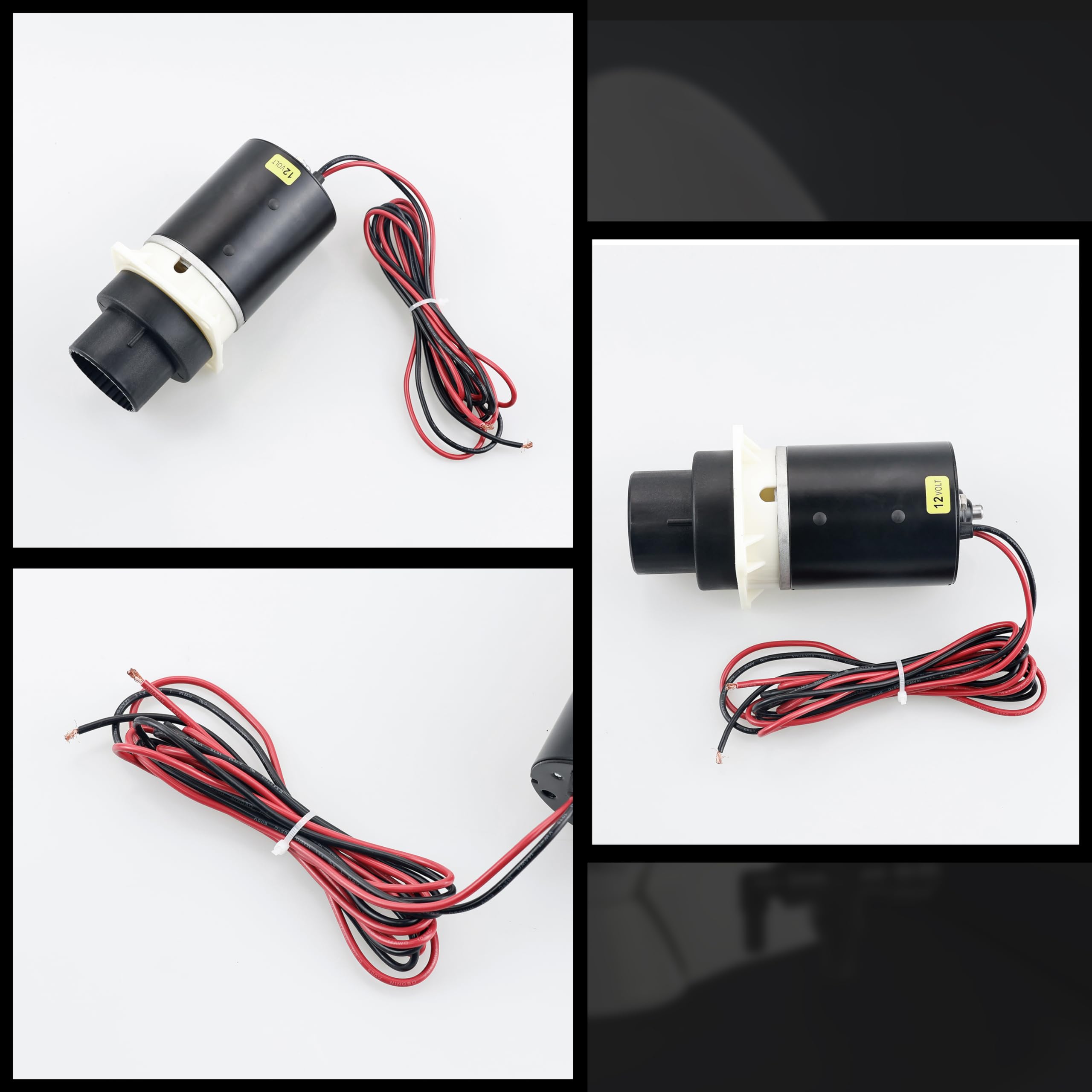 Ersatz für Jabsco 37072-0092 Marine Designer Serie und Quiet Flush Marine WC-Pumpe Montagesatz (12 Volt), kompatibel mit Jabsco Quiet Flush Toiletten Serie 37045, 37245, 37055, 37255,37075,37275