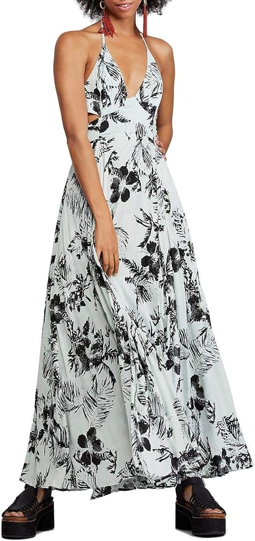 free people lille printed maxi dress