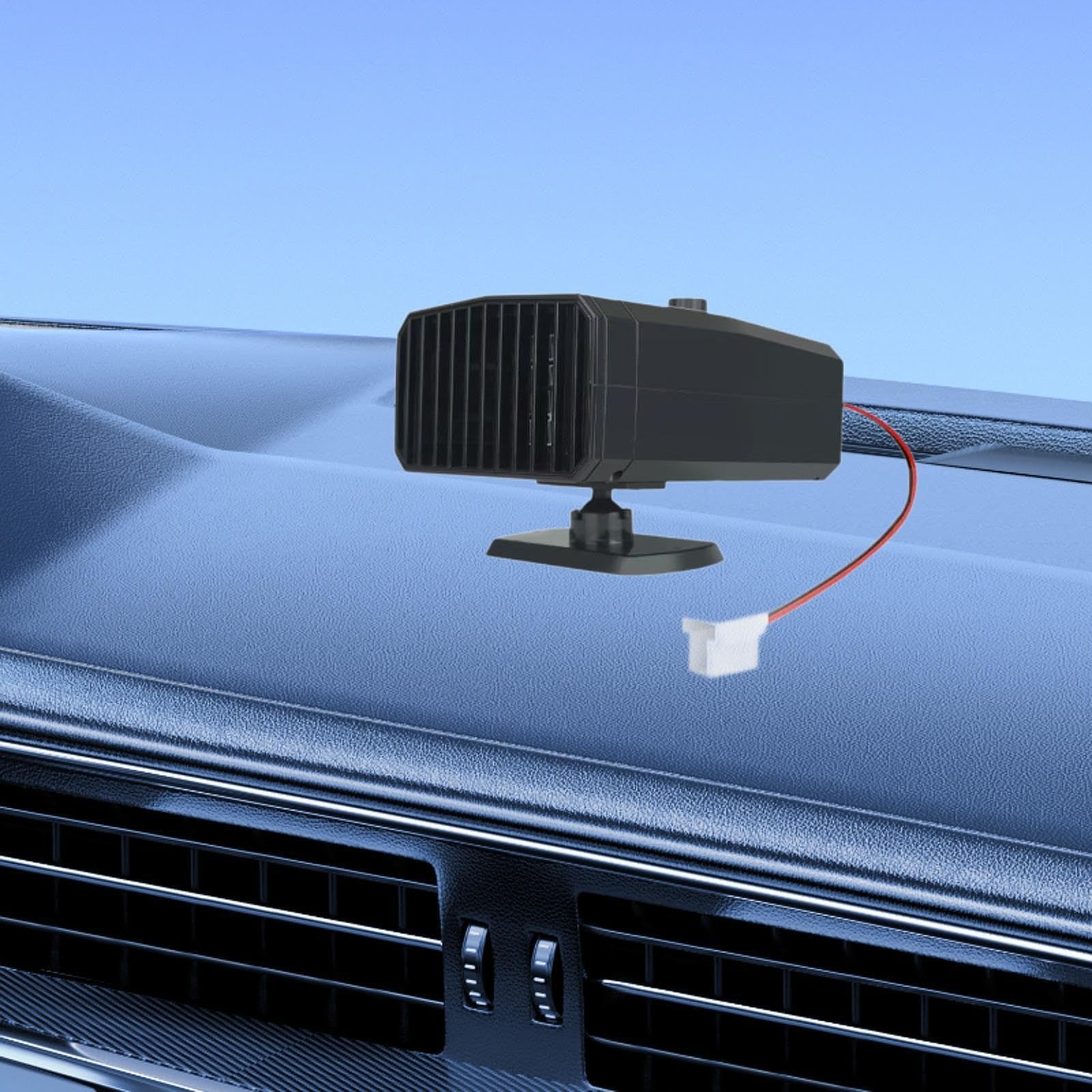 QOKLIYUI Desempañador de parabrisas de alto rendimiento, calentador eléctrico para automóvil, calentamiento rápido, accesorios premium, base giratoria 360°, alto rendimiento, fácil instalar, 500 W