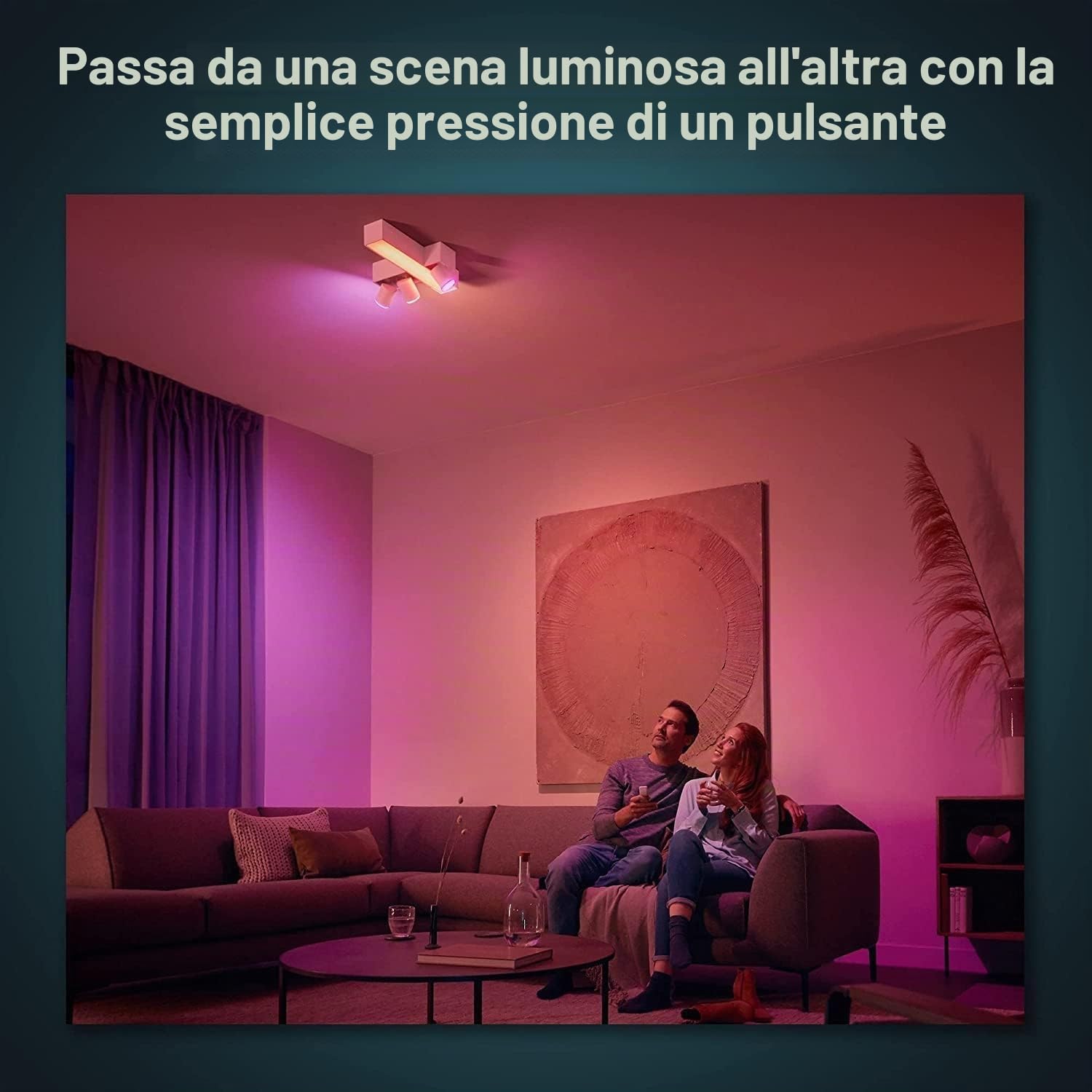 Philips Hue Set di 2 dimmer intelligenti bianchi (UE/UK) per controllare lampade e scenari di luce, interruttore senza fili senza installazione, bianco