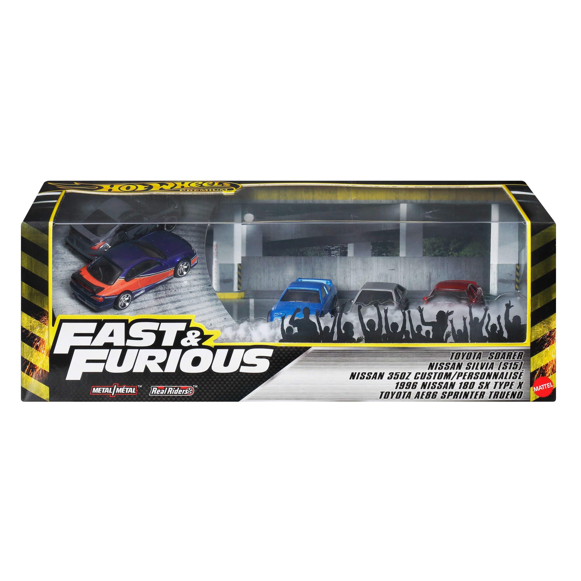 Hot Wheels Coffret Premium Fast & Furious Tokyo Drift 5 Véhicules Métal Moulé Échelle 1/64 Film Collection JFL99