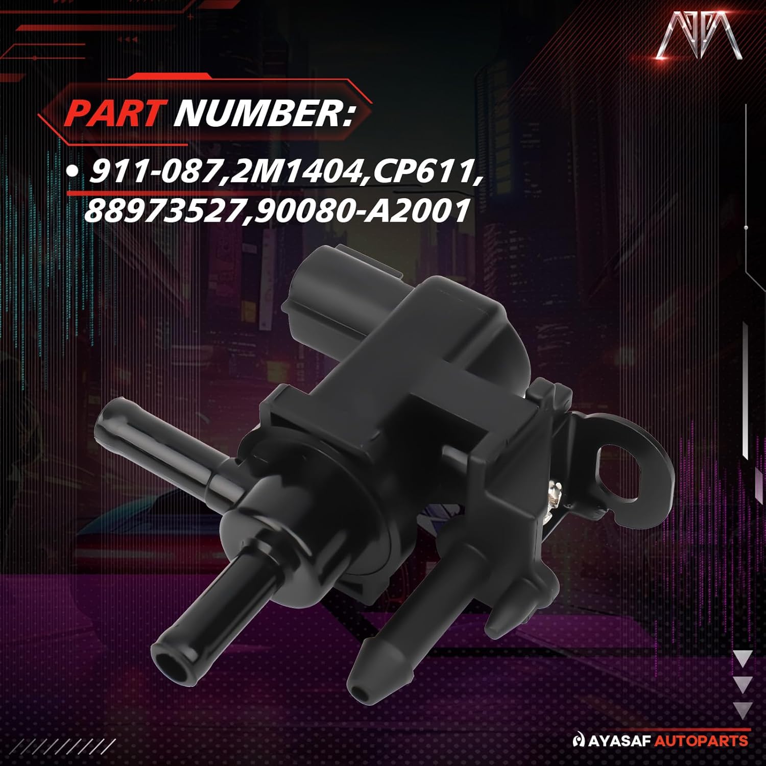 911-087 Vapor Canister Purge Solenoid Valve fits for Toyota Corolla 2004-2008, for Toyota Matrix 2004-2008, for Pontiac Vibe 2005-2008