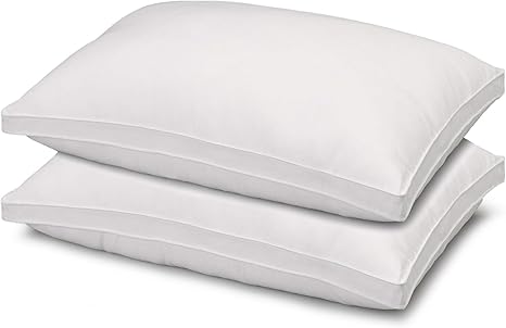 Amazon Com Soft Gel Pillow Luxury Plush And Peachy Soft Gusseted Shell Stomach Sleeper Pillow King Size Home Kitchen