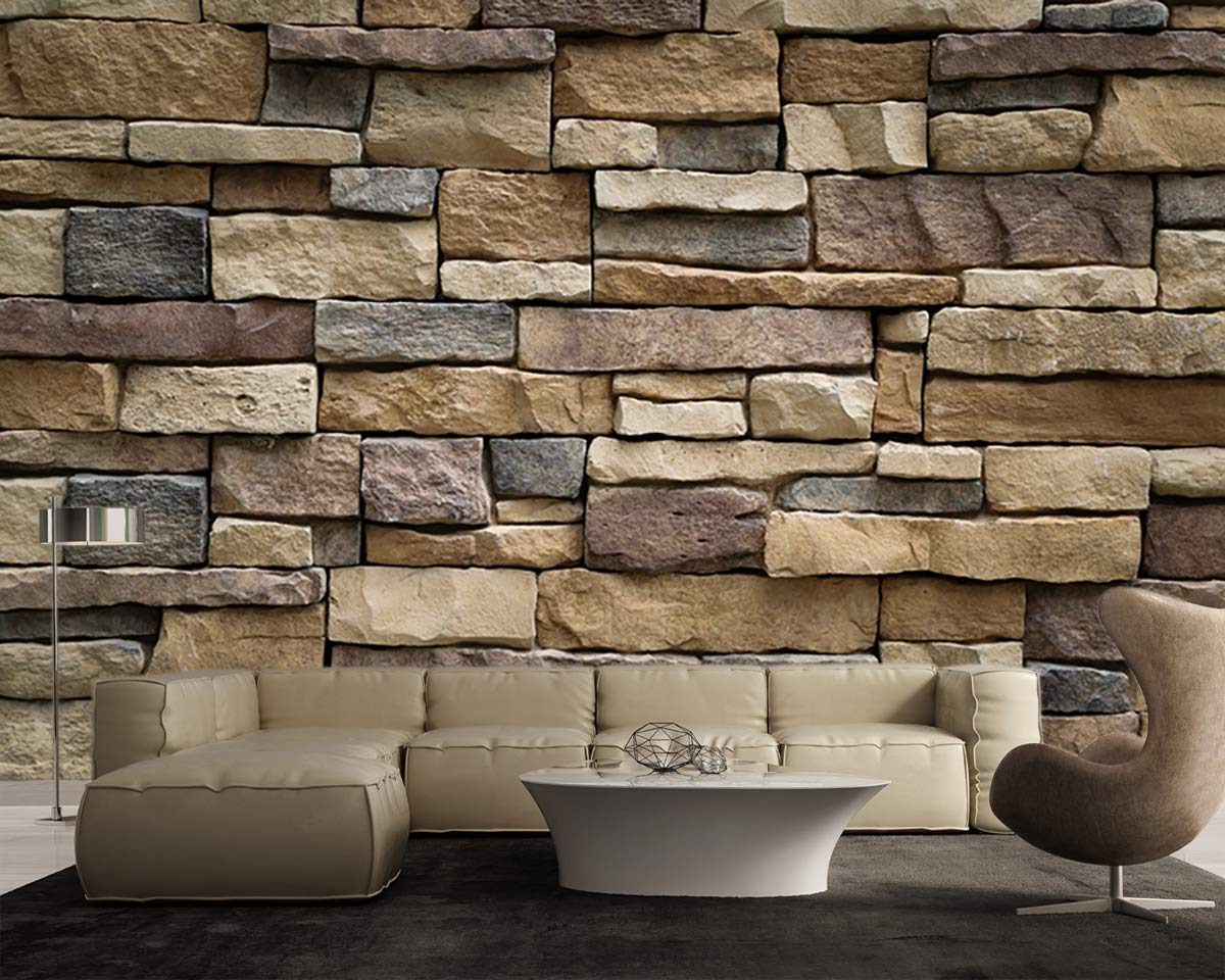 Zen Stone White Sand Peel & Stick Wall Mural - Self-Adhesive Canvas Texture Vinyl, 96x66 Inch, 4 Panels - View #2